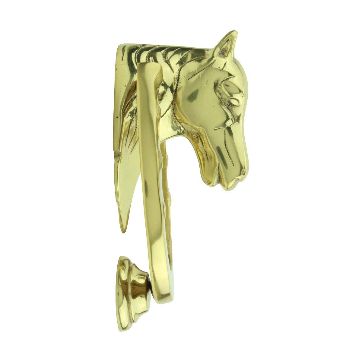 Solid Brass Door Knocker Heavy Duty Horse 5.25"H