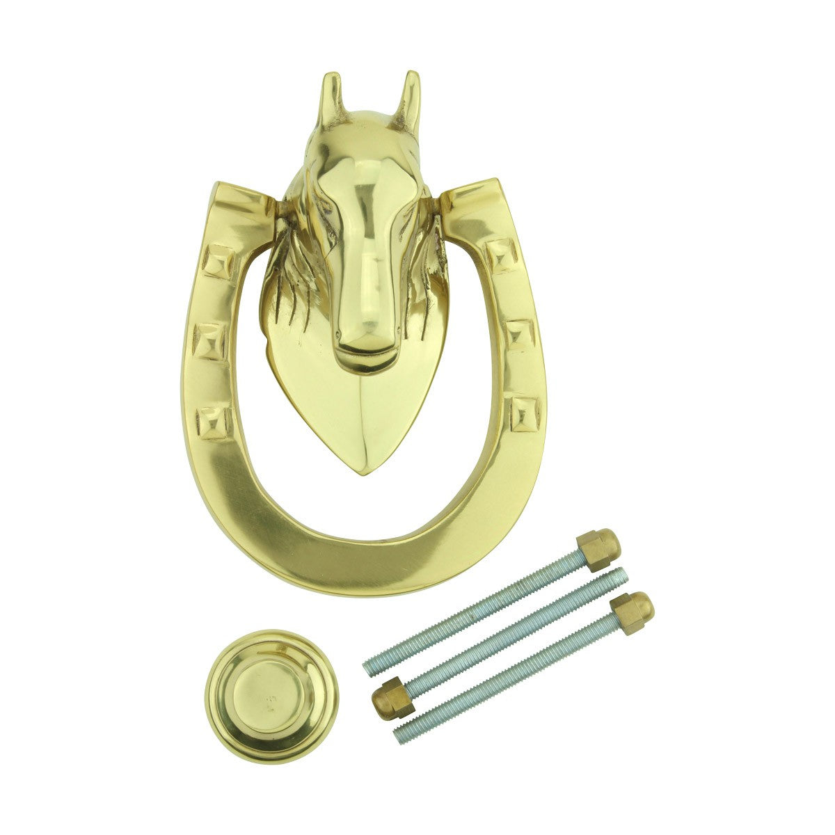 Solid Brass Door Knocker Heavy Duty Horse 5.25"H