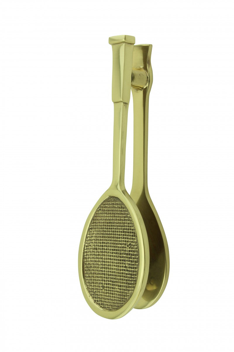 Solid Brass Door Knocker Tennis Racket Badminton 7.5"H