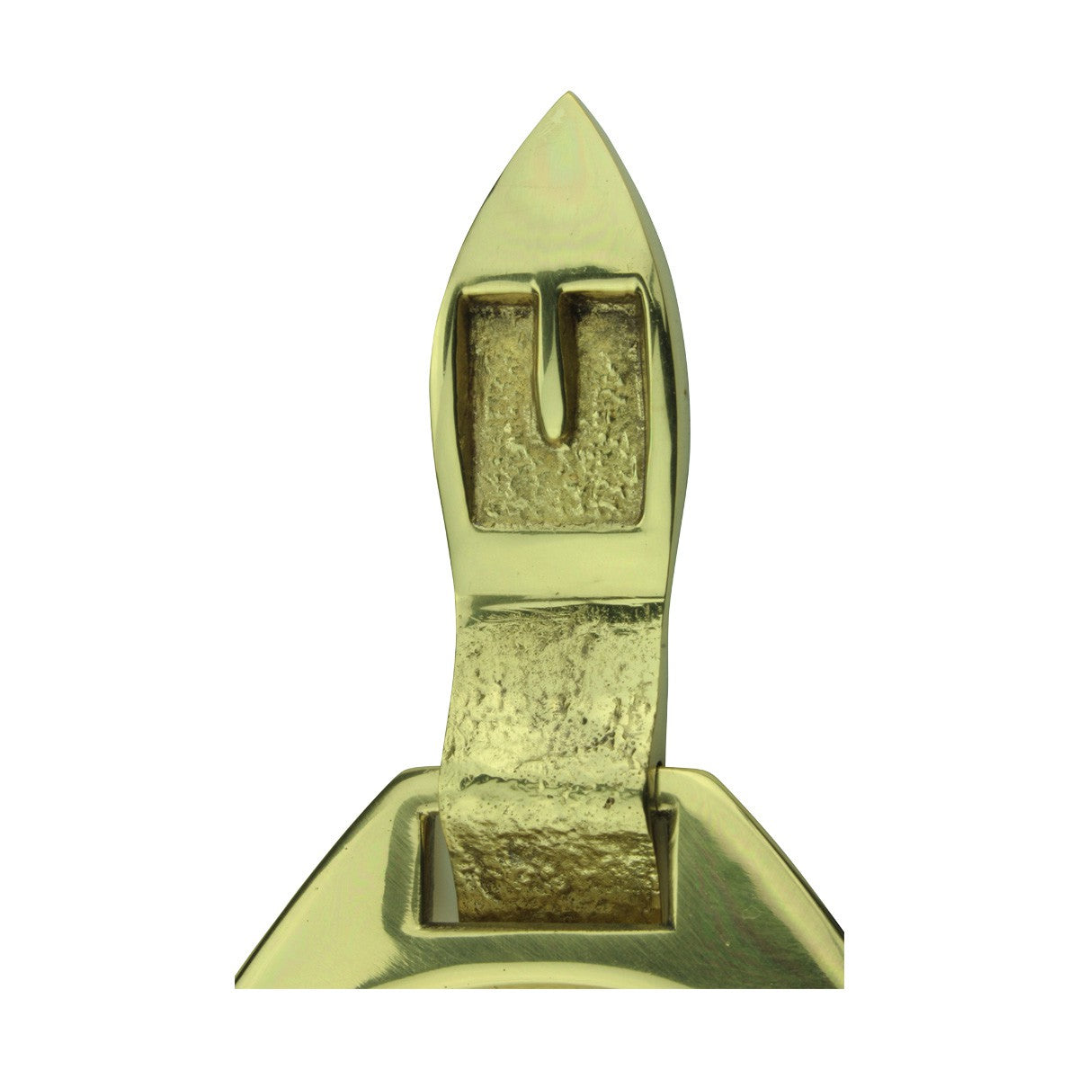 Solid Brass Large Door Knocker Stirrup 9.5"H