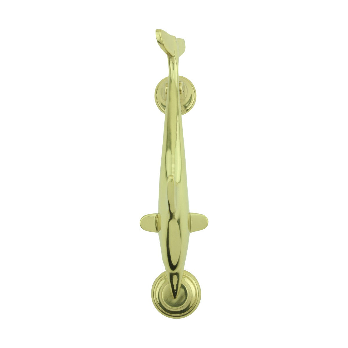 Solid Brass Vintage Dolphin Door Knocker Fish Flipper 8"H
