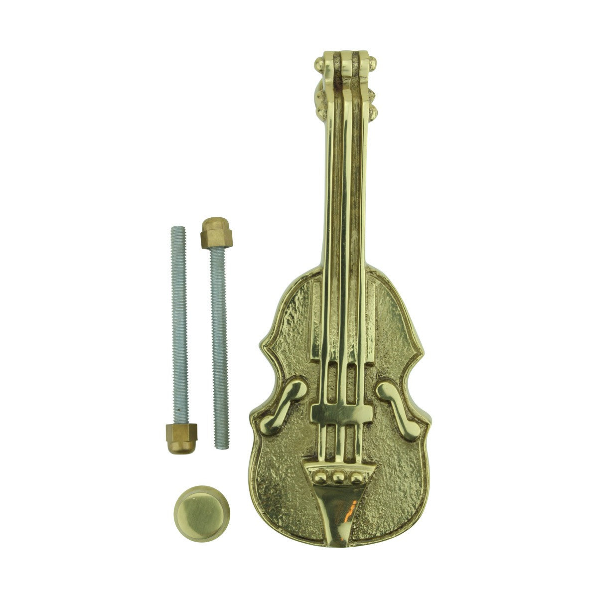 Solid Brass Vintage Door Knocker Violin 6.5"H