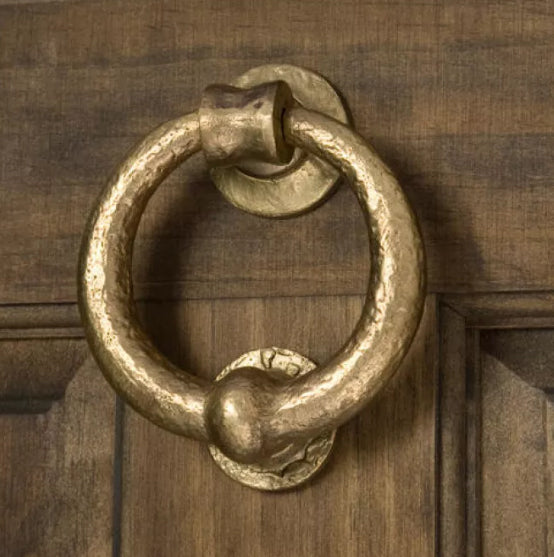 Solid Bronze Deluxe Ring Door Knocker - Living Bronze